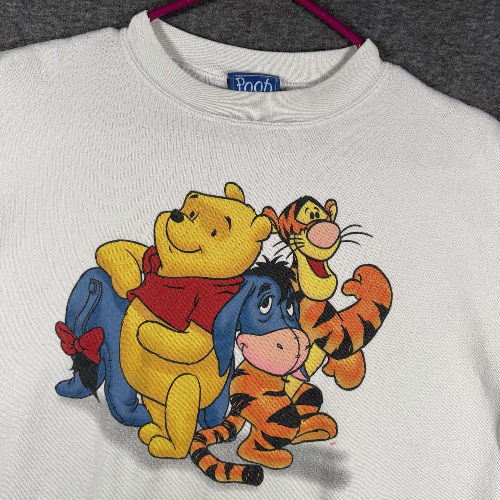 Vintage Winnie the Pooh Tigger Eeyore Sweatshirt XL Made in USA Disney 90s Pooh